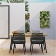 Beachside Contemporary 5 Piece Outdoor Dining Set in Gray