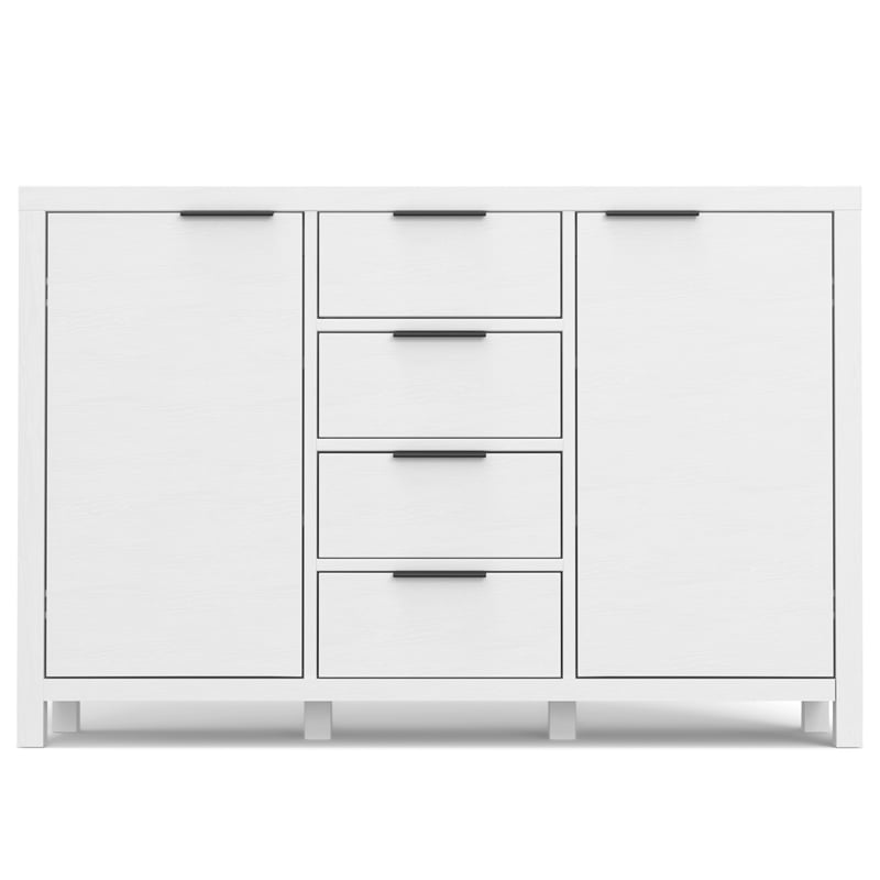 Hollander SOLID WOOD 54 inch Wide Contemporary Sideboard Buffet in White