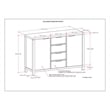 Hollander SOLID WOOD 54 inch Wide Contemporary Sideboard Buffet in White