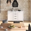 Hollander SOLID WOOD 54 inch Wide Contemporary Sideboard Buffet in White
