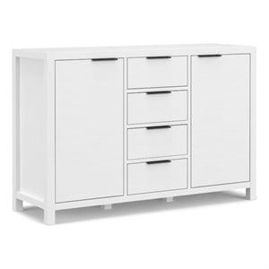 Hollander SOLID WOOD 54 inch Wide Contemporary Sideboard Buffet in White