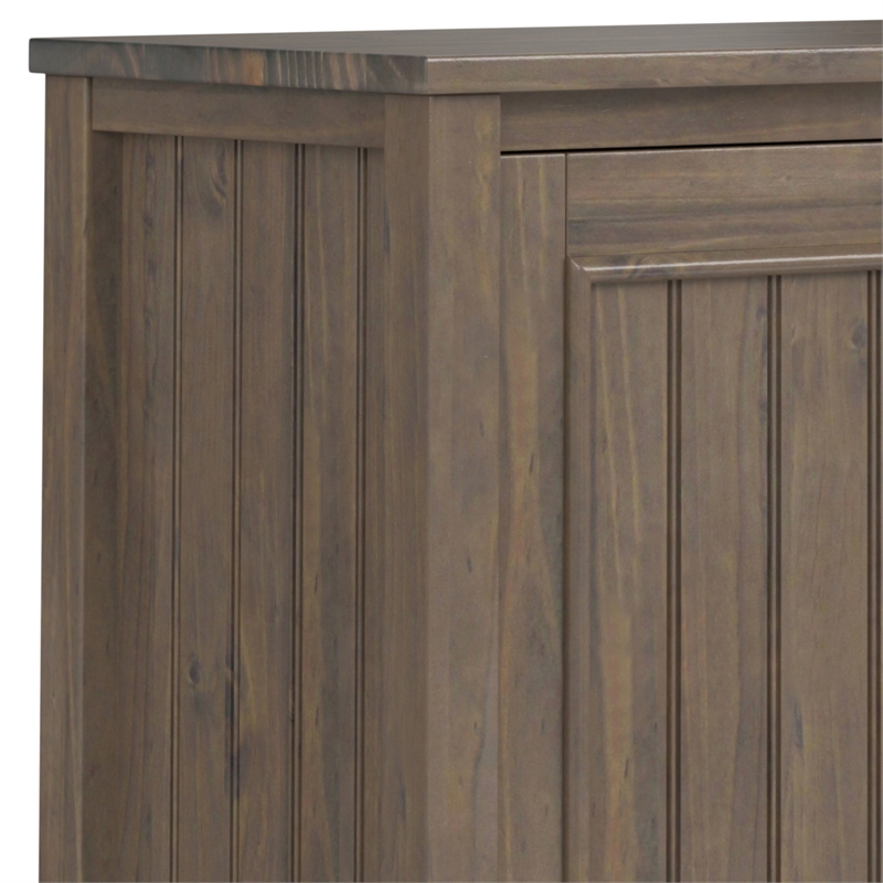 Lev SOLID WOOD 32 inch Wide Contemporary Low Storage Cabinet in Smoky Brown