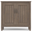 Lev SOLID WOOD 32 inch Wide Contemporary Low Storage Cabinet in Smoky Brown
