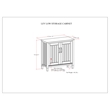 Lev SOLID WOOD 32 inch Wide Contemporary Low Storage Cabinet in Smoky Brown