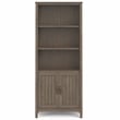 Lev SOLID WOOD 72 inch x 30 inch Transitional Bookcase in Smoky Brown