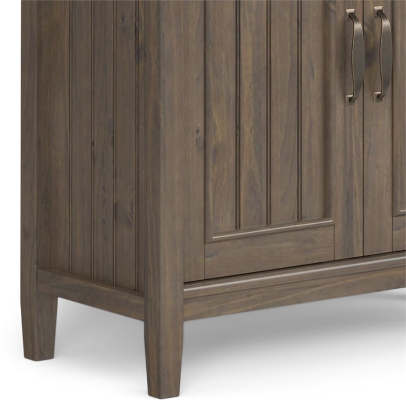 Lev SOLID WOOD 72 inch x 30 inch Transitional Bookcase in Smoky Brown