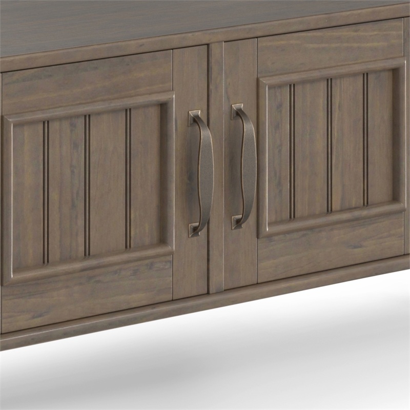 Lev SOLID WOOD 48 inch Wide Contemporary Console Table in Smoky Brown