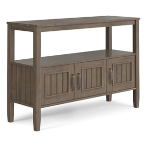Lev SOLID WOOD 48 inch Wide Contemporary Console Table in Smoky Brown