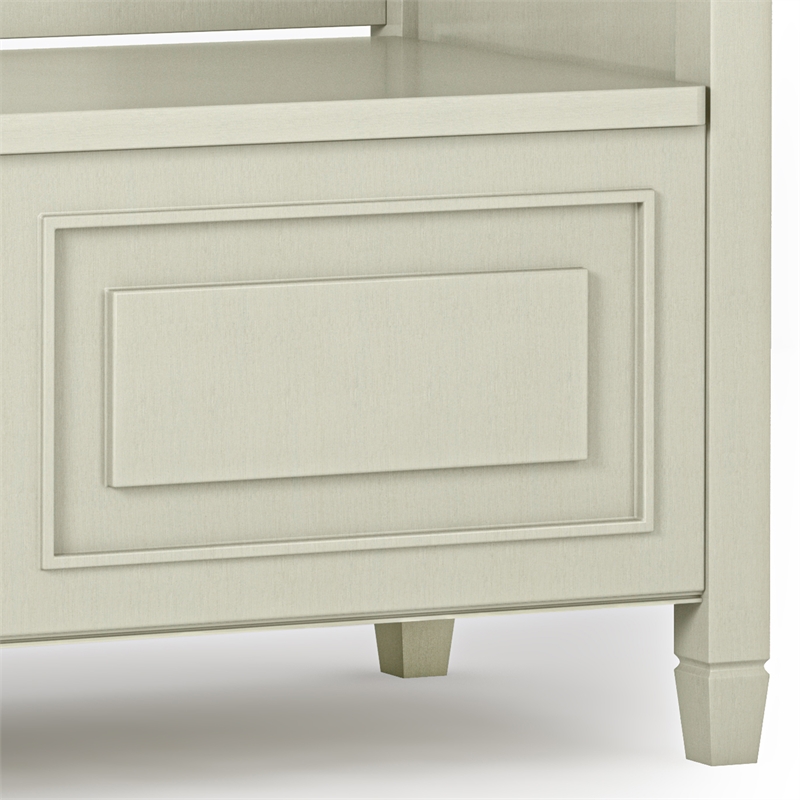 Connaught SOLID WOOD 42 inch Wide Entryway Storage Bench in Antique White