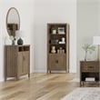 Lev SOLID WOOD 39 inch Wide Contemporary Medium Storage Cabinet in Smoky Brown