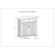 Lev SOLID WOOD 39 inch Wide Contemporary Medium Storage Cabinet in Smoky Brown