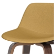 Randolph 28 inch Seat Height Mid Century Modern Bentwood Counter/Bar Height Stool in Dijon Yellow Polyester Linen (Set of 2)