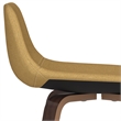 Randolph 28 inch Seat Height Mid Century Modern Bentwood Counter/Bar Height Stool in Dijon Yellow Polyester Linen (Set of 2)