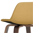 Randolph 28 inch Seat Height Mid Century Modern Bentwood Counter/Bar Height Stool in Dijon Yellow Polyester Linen (Set of 2)