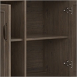 Lev SOLID WOOD 60 inch Wide Contemporary Wide Storage Cabinet in Smoky Brown