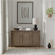 Lev SOLID WOOD 60 inch Wide Contemporary Wide Storage Cabinet in Smoky Brown