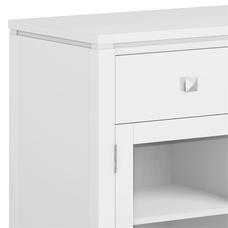 Cosmopolitan SOLID WOOD 54 inch Wide Contemporary Sideboard Buffet in White
