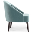 Harrah 29 inch Wide Contemporary Accent Chair in Seafoam Blue Velvet fabric