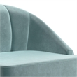 Harrah 29 inch Wide Contemporary Accent Chair in Seafoam Blue Velvet fabric