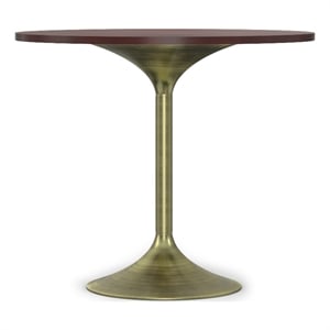Radford SOLID WOOD and Metal 36x36&quot Round Contemporary Dining Table in Walnut