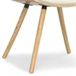 Malden Modern Bentwood Dining Chair with LightWood in Natural Polyester linen
