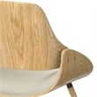 Malden Modern Bentwood Dining Chair with LightWood in Natural Polyester linen