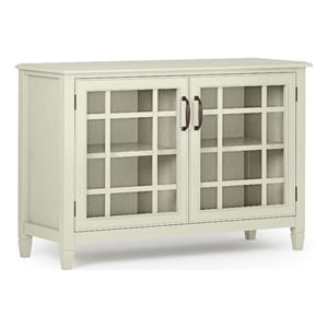Connaught SOLID WOOD 46&quot Wide Traditional Low Storage Cabinet in Antique White