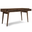 Clarkson SOLID WOOD Contemporary 60 inch Wide Desk in Rustic Natural Aged Brown