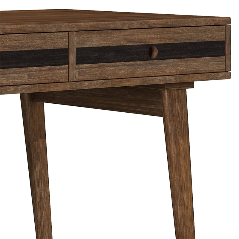 Clarkson SOLID WOOD Contemporary 60 inch Wide Desk in Rustic Natural Aged Brown