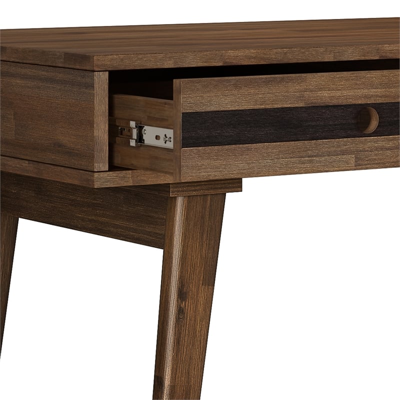 Clarkson SOLID WOOD Contemporary 60 inch Wide Desk in Rustic Natural Aged Brown