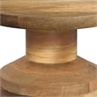 Haynes 16 inch Wide Solid Mango Boho Accent Table in Natural & Assembled