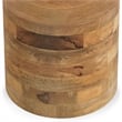 Haynes 16 inch Wide Solid Mango Boho Accent Table in Natural & Assembled