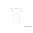 Haynes 16 inch Wide Solid Mango Boho Accent Table in Natural & Assembled