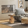 Haynes 16 inch Wide Solid Mango Boho Accent Table in Natural & Assembled