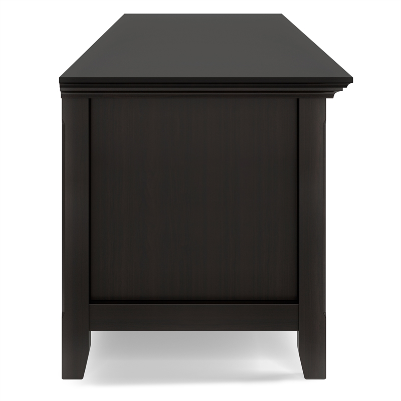 Amherst 72 inch Wide Solid Wood Transitional Low TV Stand in Hickory Brown