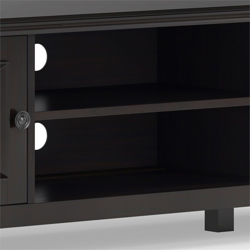 Amherst 72 inch Wide Solid Wood Transitional Low TV Stand in Hickory Brown