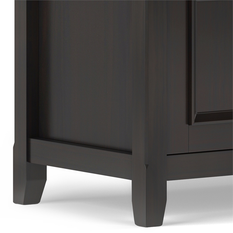 Amherst 72 inch Wide Solid Wood Transitional Low TV Stand in Hickory Brown