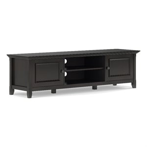 Amherst 72 inch Wide Solid Wood Transitional Low TV Stand in Hickory Brown