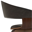 Lowell Modern Bentwood Dining Chair in Distressed Brown Vegan Faux Leather