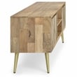 Jager SOLID WOOD 60 inch Wide Contemporary TV Media Stand in Natural