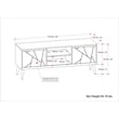 Jager SOLID WOOD 60 inch Wide Contemporary TV Media Stand in Natural