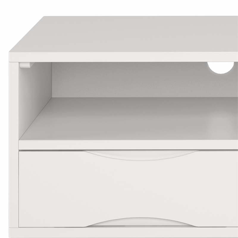 Harper SOLID HARDWOOD 60 inch Wide Modern TV Media Stand in White