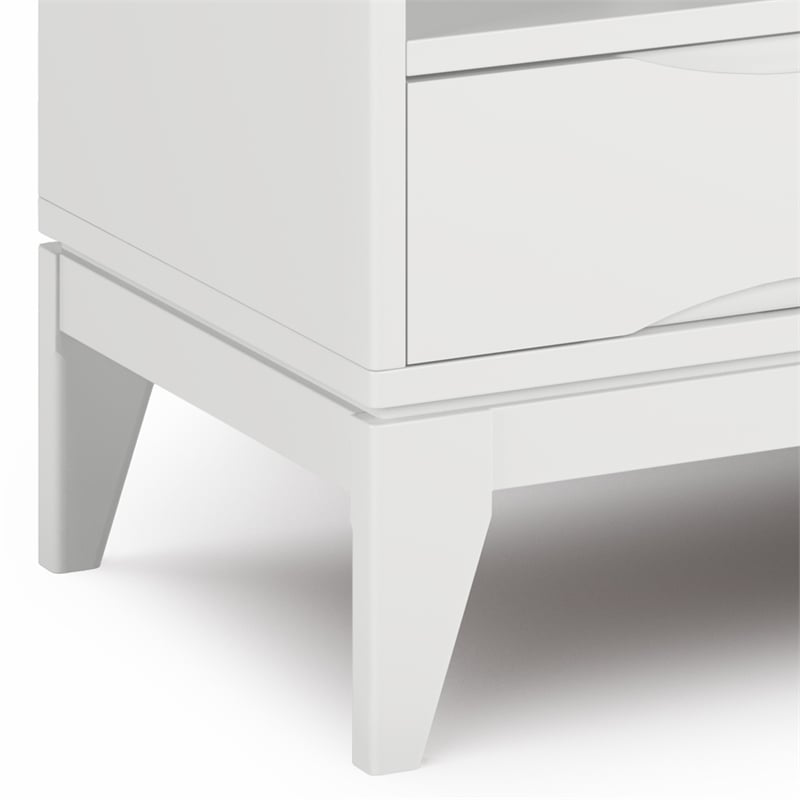 Harper SOLID HARDWOOD 60 inch Wide Modern TV Media Stand in White