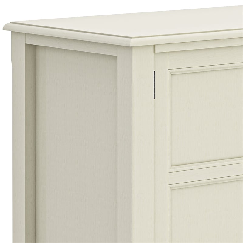 Burlington SOLID WOOD 72 inch Wide Transitional TV Media Stand in Antique White