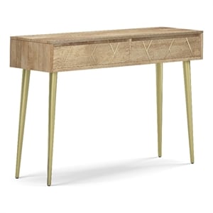 Jager SOLID WOOD and Metal 48&quot Wide Contemporary Console Table in Natural