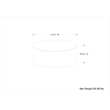 Millbury MANGO WOOD 36 inch Wide Round Modern Drum Coffee Table in Natural