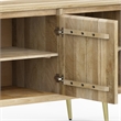 Simpli Home Jager Contemporary Solid Wood Sideboard Buffet in Natural