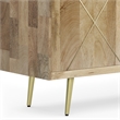 Simpli Home Jager Contemporary Solid Wood Sideboard Buffet in Natural