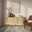 Simpli Home Jager Contemporary Solid Wood Sideboard Buffet in Natural