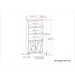 Simpli Home Jager Contemporary Solid Wood Bookshelf with Doors in Natural